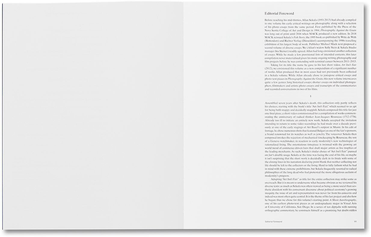 Allan Sekula. Art Isn't Fair: Further Essays on the Traffic in Photographs and Related Media