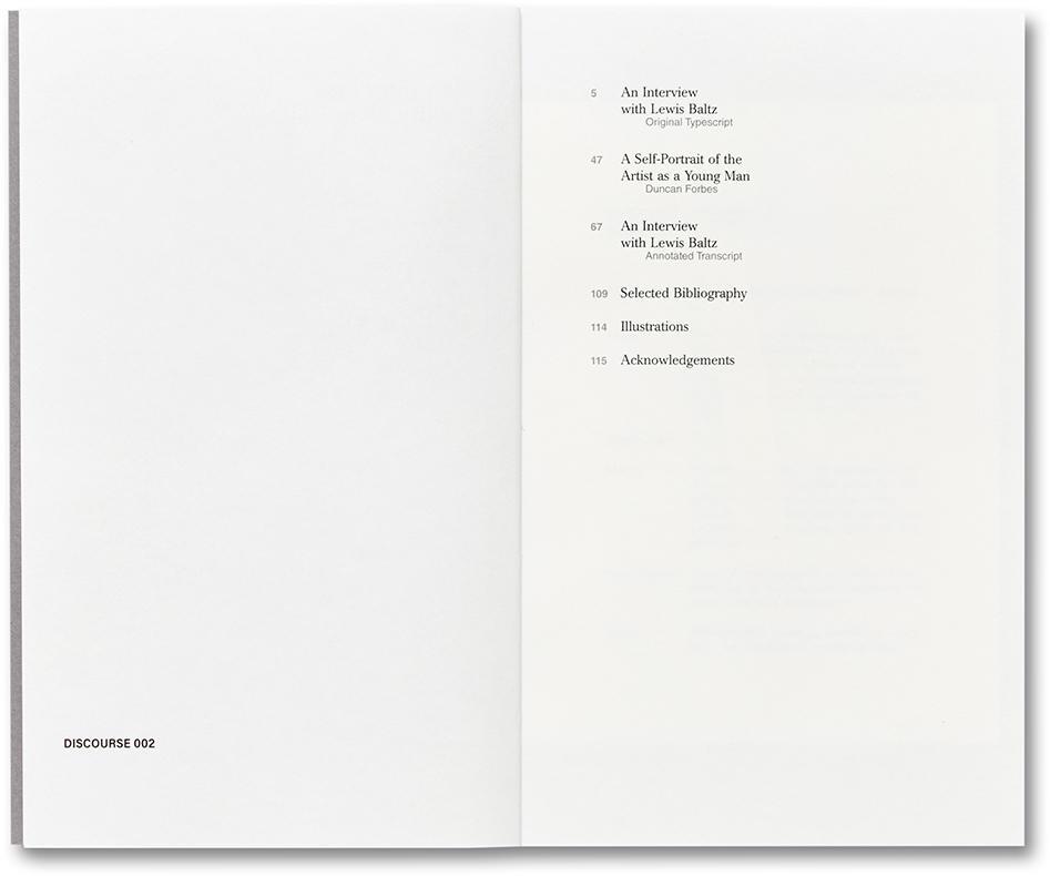 An Interview with Lewis Baltz Duncan Forbes