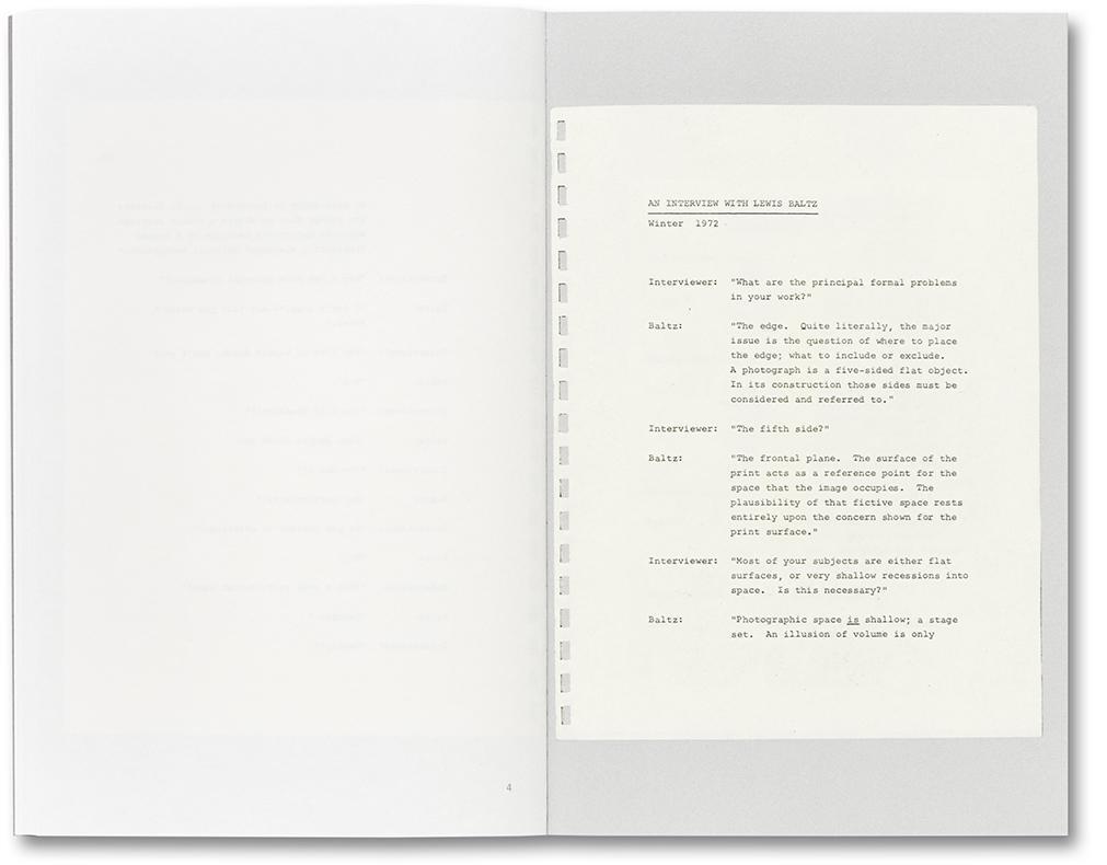 An Interview with Lewis Baltz Duncan Forbes