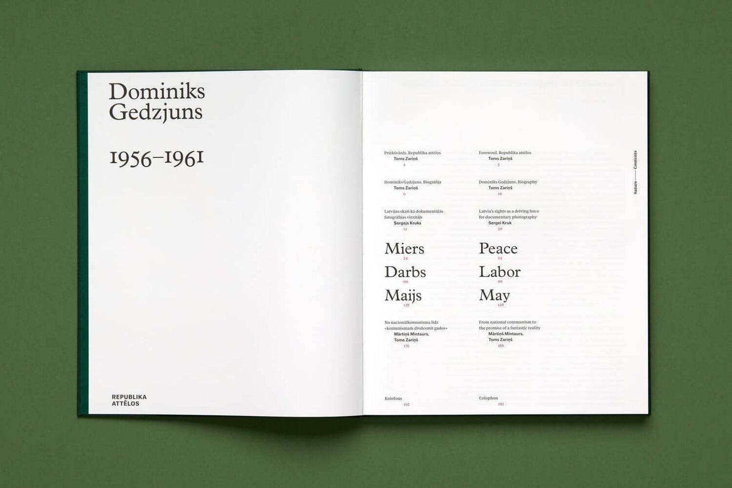 Dominiks Gedzjuns. 1956-1961. Republika attēlos