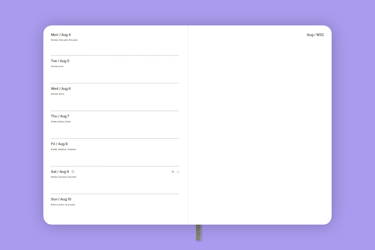 ISSP Weekly Planner 2025
