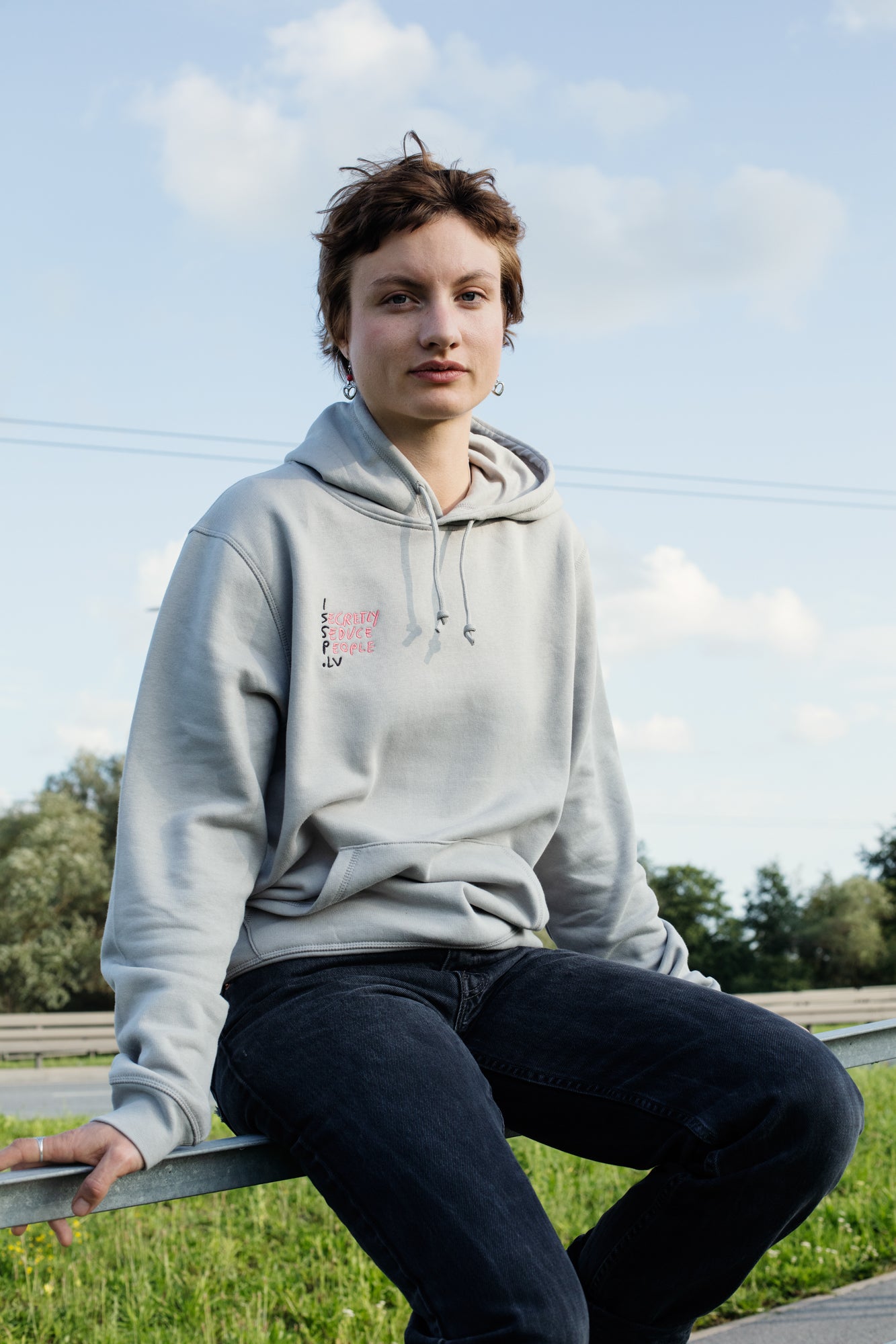 ISSP Unisex Hoodie, light grey