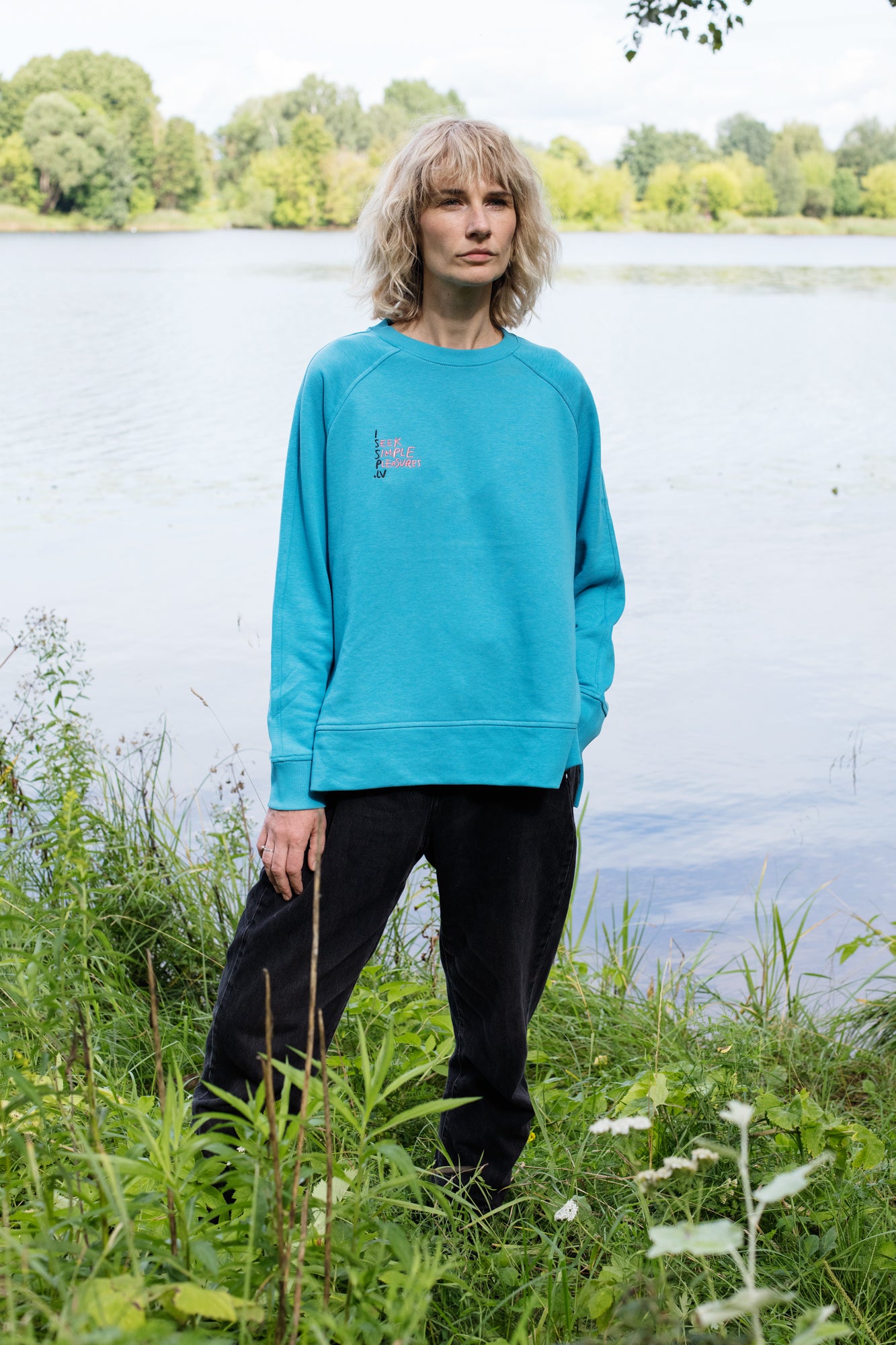 ISSP Unisex Oversize Sweatshirt, blue