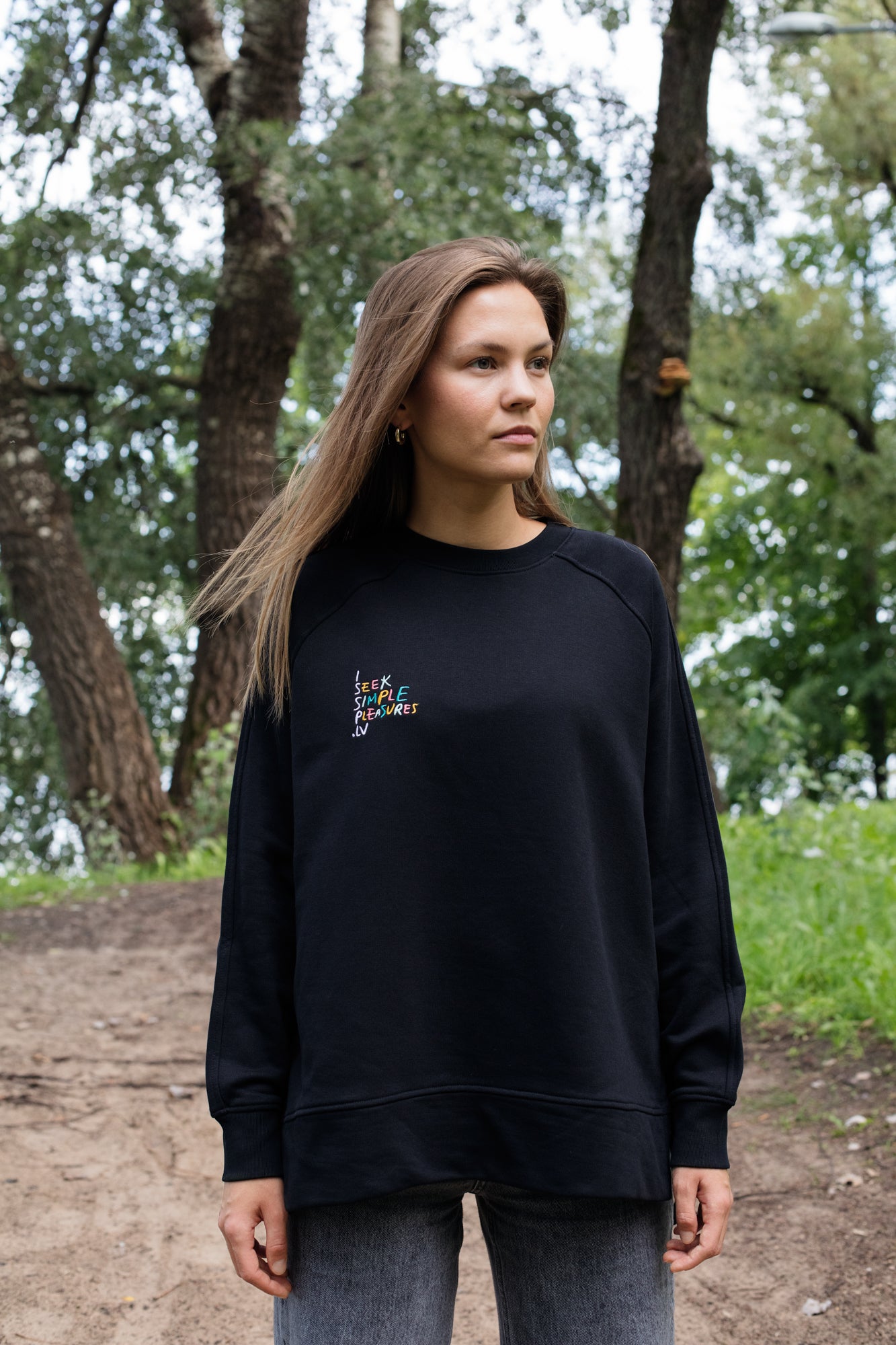 ISSP Unisex Oversize Sweatshirt, black